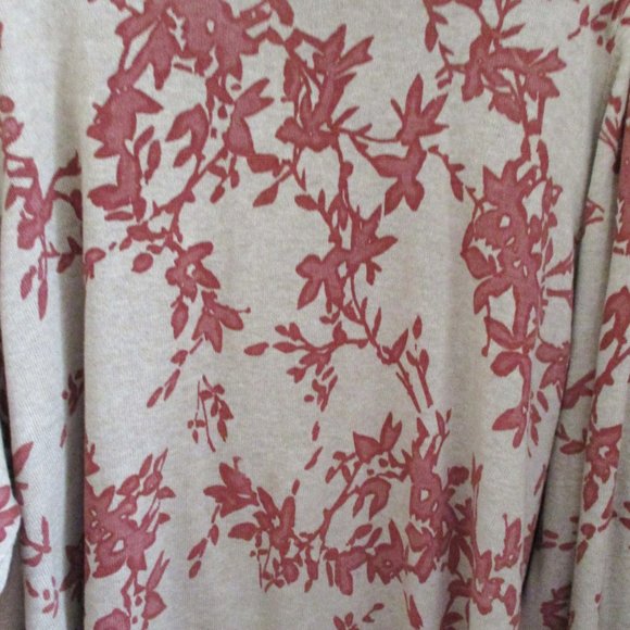 NWT! Sonoma Womens Plus Size Button Front Cardigan, Beige & Rust Floral, Size 3X - Picture 8 of 15